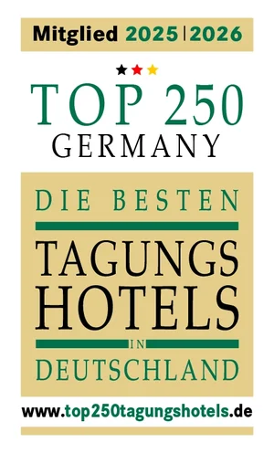 Siegel: Mitglied der TOP 250 Tagungshotels Deutschland 2025/26